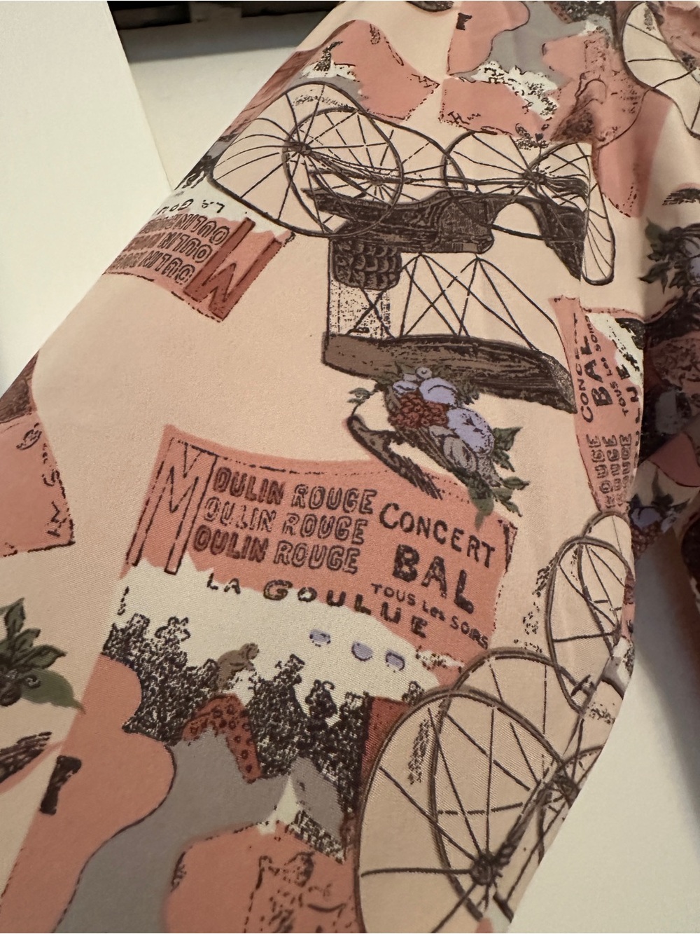 Vintage Printed Button-Up Blouse in Blush - Picture 6 of 6